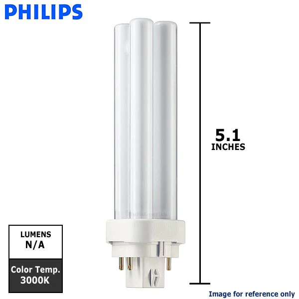 Philips 13w PL-C 13W/30/4P/ALTO Cluster Double Tube 4-Pin Plug-in Fluorescent Light Bulb - Image 2