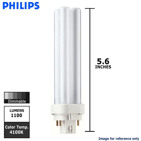 Philips 14w Double Tube 4-Pin G24Q-2 4100K Cool White Fluorescent Light Bulb - Image 2