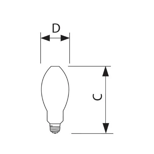 PHILIPS 150W BD17 E26 HID Metal Halide Light Bulb - Image 2