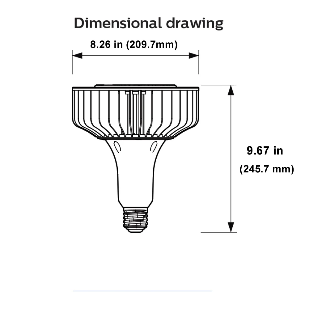 Philips 165W LED 4000K EX39 Base High Bay Retrofit LED - 400w Metal Halide Equiv - Image 2