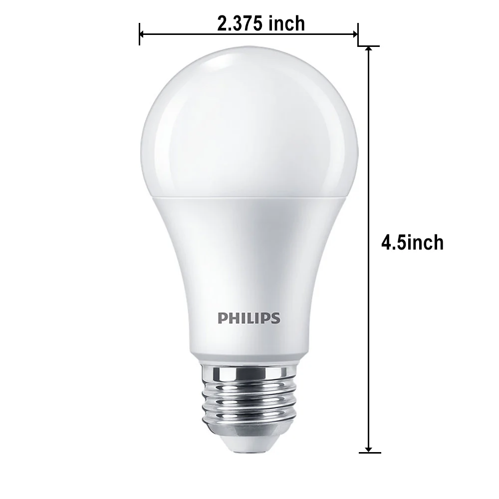 Philips 16W LED A19 Dimmable Soft White Bulb with Warm Glow Effect - 100w equiv. - Image 2