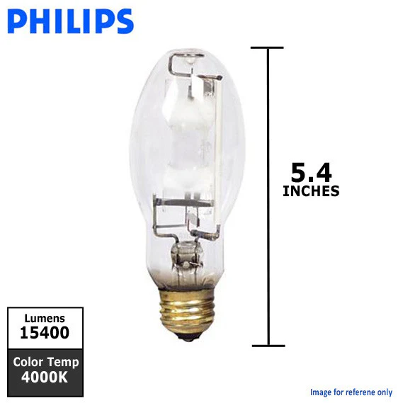 Philips 175w BD17 E26 Clear 4000k Cool White Switch Start Metal Halide Bulb - Image 2