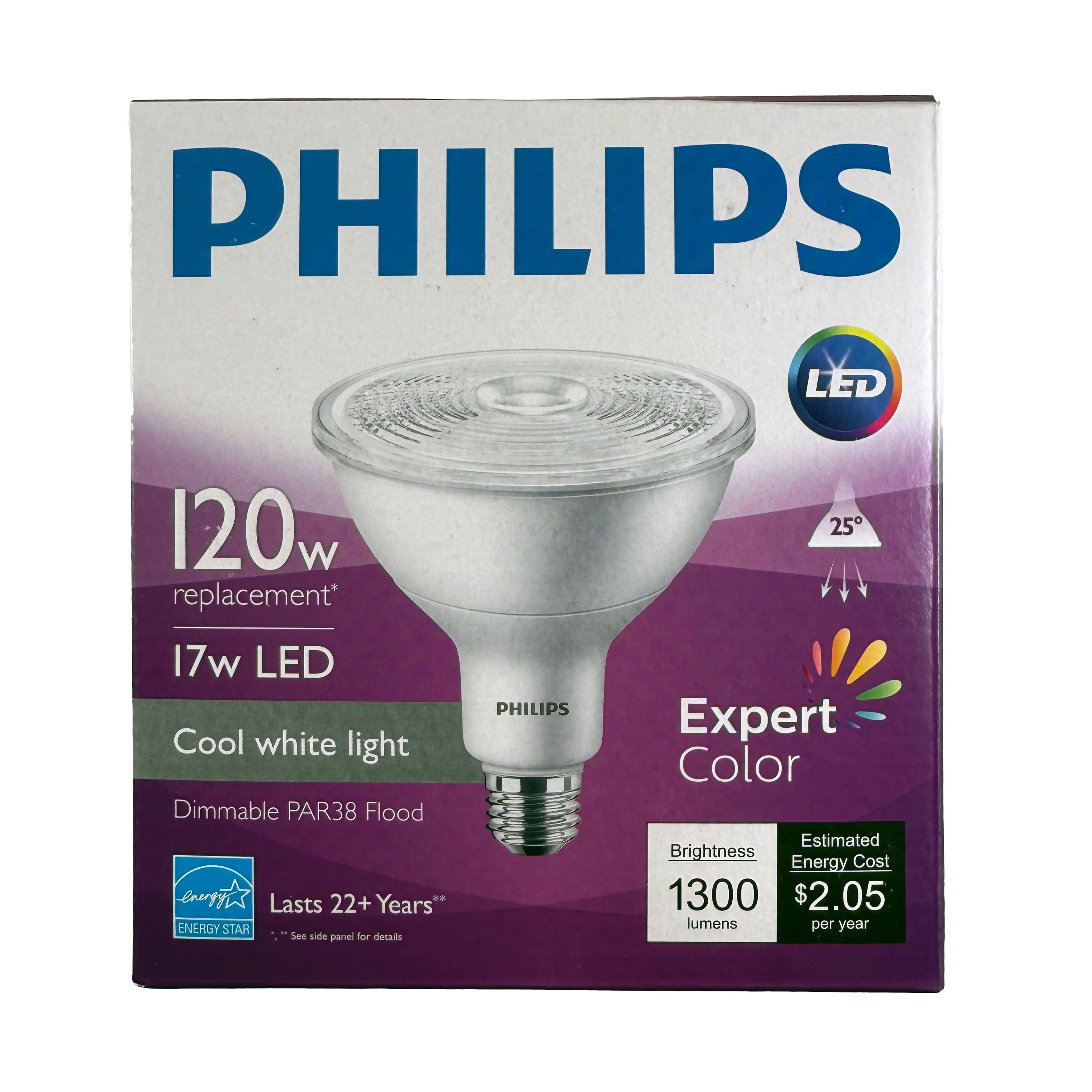 Philips 17w PAR38 LED 1300Lm 4000K Cool White 25deg Dimmable Bulb - 120w Equiv. - Image 2