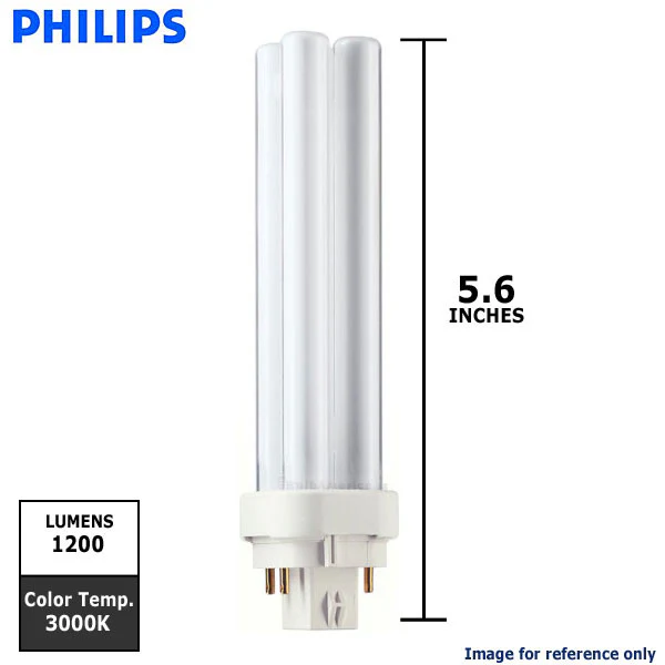 Philips 18w Double-Tube 4-Pin PL-C ALTO 18W/830/4P Fluorescent Light Bulb - Image 2