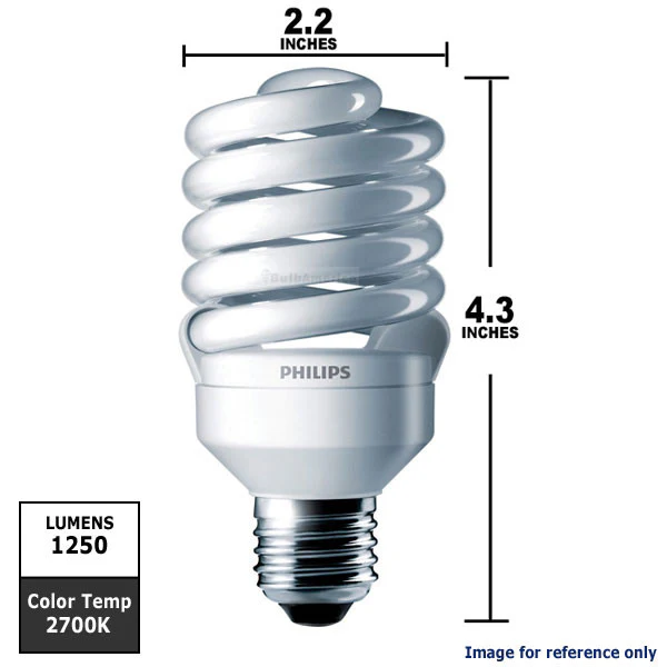 Philips 18w 120v Twist 2700K Warm White E26 Fluorescent Light Bulb - Image 2