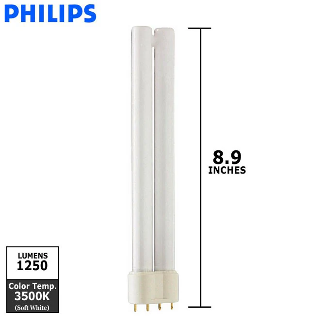 Philips 18w 2G11 3000K PL-L Single Tube 4-Pin Fluorescent Light Bulb - Image 2