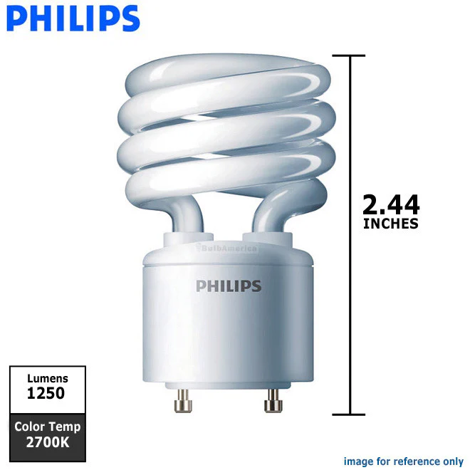 Philips 18w EL/mDT Warm White Energy Saver GU24 Fluorescent Light Bulb - Image 2