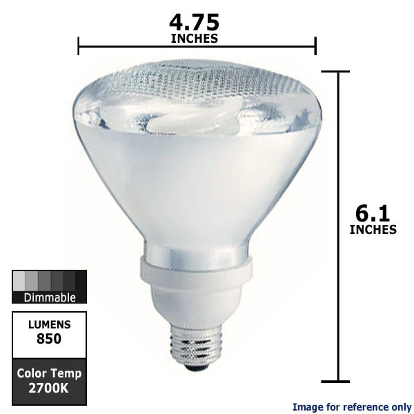 Philips 20w 120v PAR38 2700k E26 Dimmable Reflector Fluorescent Light Bulb - Image 2