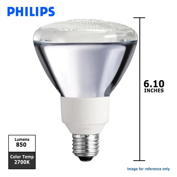 Philips 20w EL/A PAR38 Warm White E26 Energy Saver Reflectors Fluorescent Bulbs - Image 2
