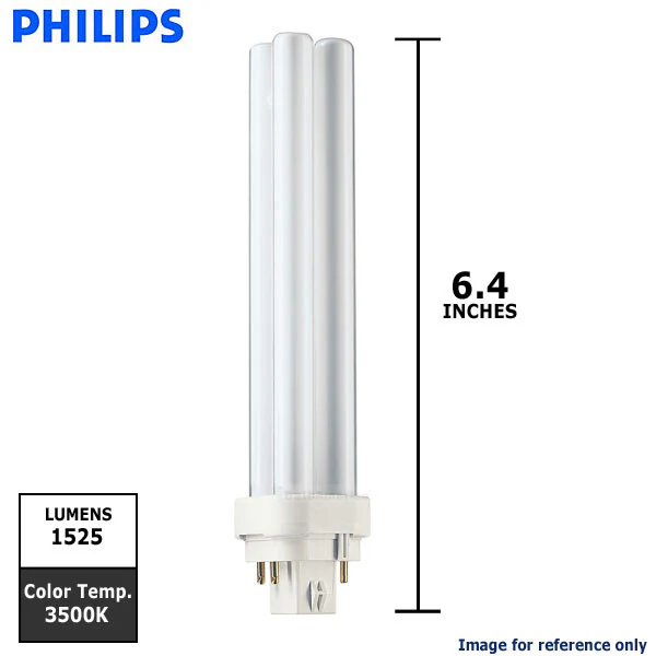 Philips 21w Double Tube 4-Pin G24Q-3 3500k White Fluorescent Light Bulb - Image 2