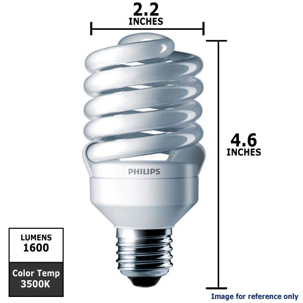 Philips 23w 120v 3500k E26 EL/mdT2 Twist Fluorescent Light Bulb - Image 2