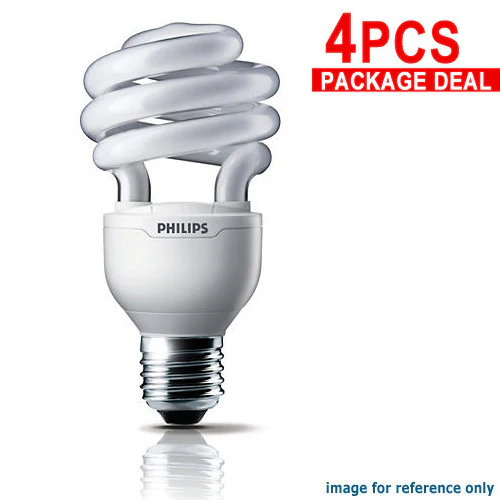 PHILIPS 23W 120V E26 Compact Fluorescent Mini Twist Light Bulb - 4 PACK - Image 2