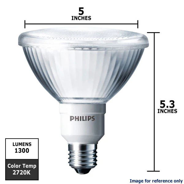 Philips 23w 120v PAR38 E26 2720K Warm White Fluorescent Light Bulb - Image 2