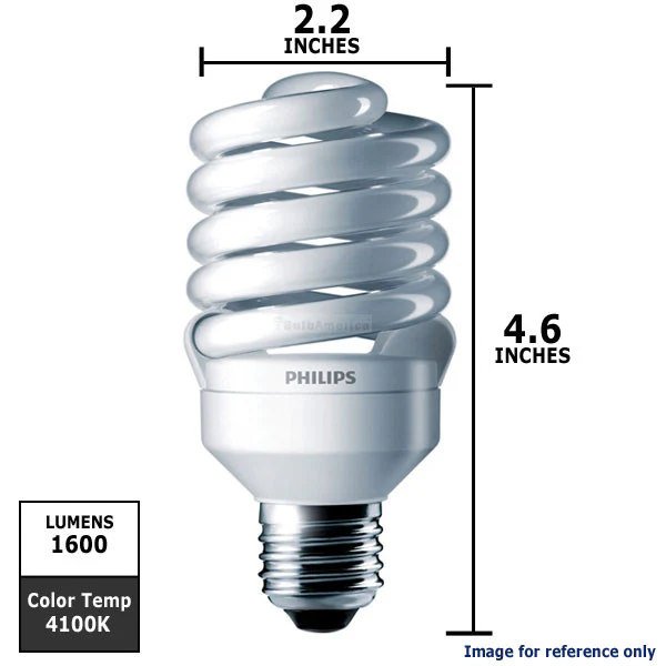 Philips 23w 120v Twist Cool White E26 4100k Cool White Fluorescent Bulb - Image 2