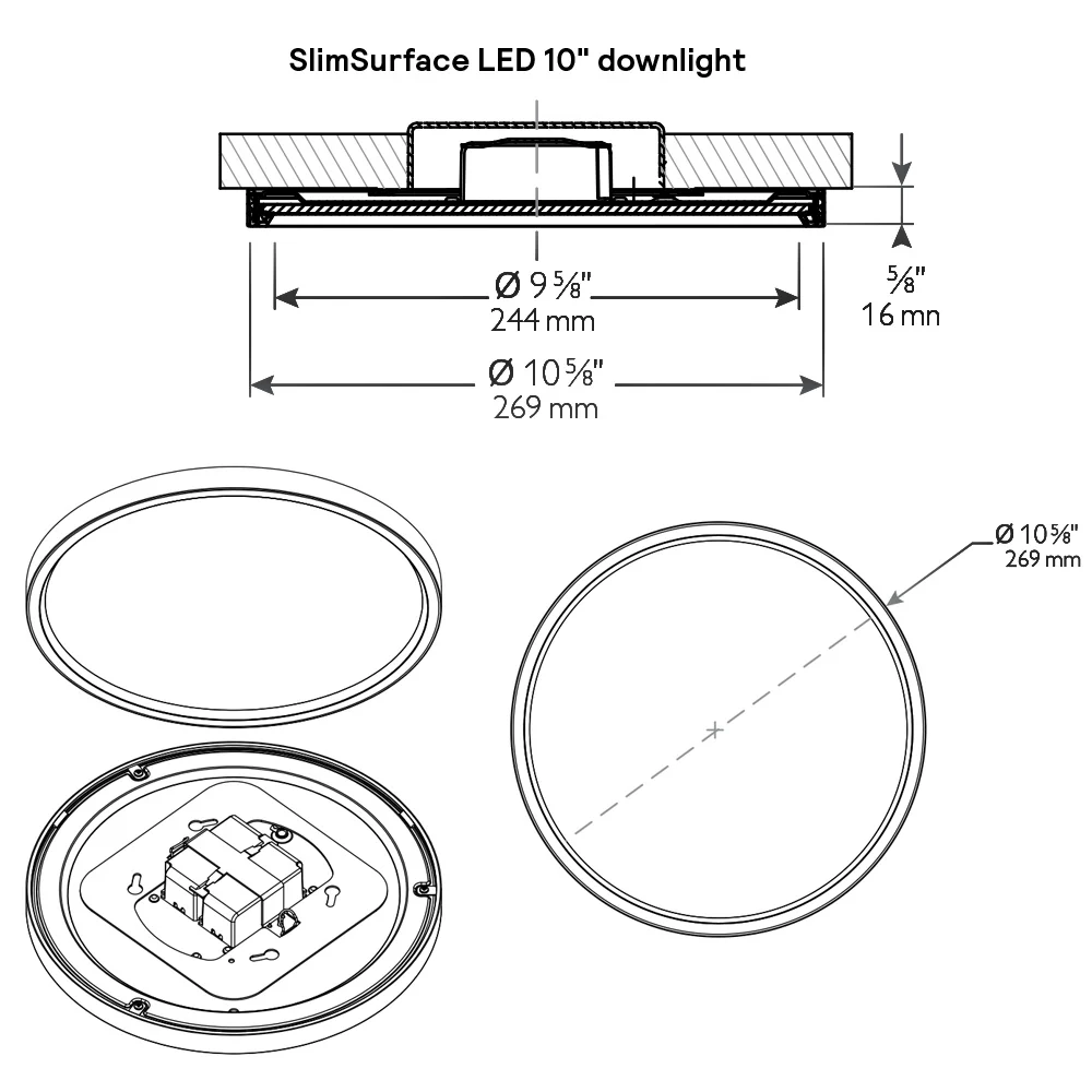 Philips 23W 2700K 10-in Round SlimSurface Dimmable Downlight - Image 6