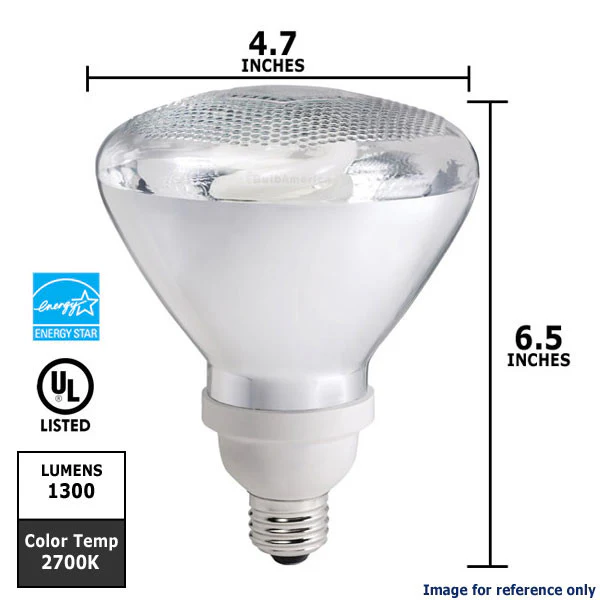 Philips 23w PAR38 Soft White 2700K Compact Fluorescent Light Bulb 90w equivalent - Image 2
