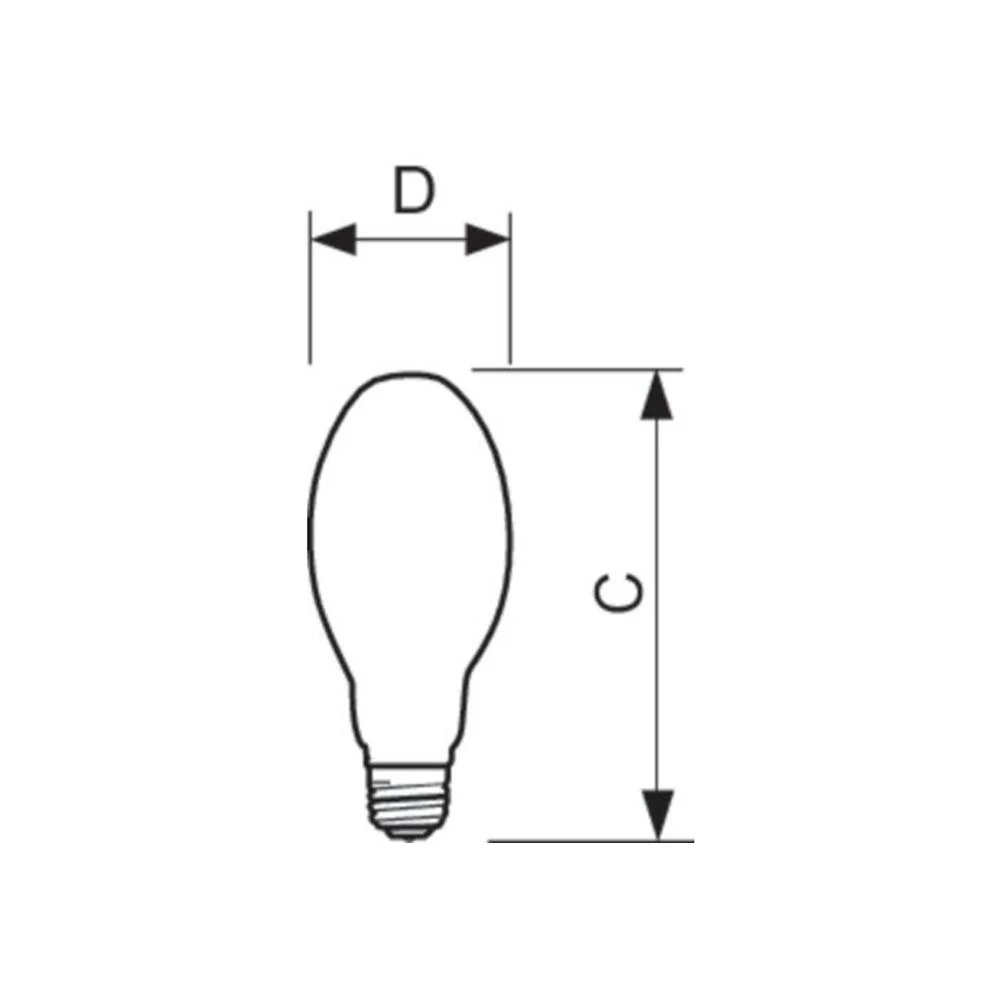 Philips MH250/U 250w ED28 4000k Cool White E39 Mogul Base HID Metal Halide Bulb - Image 2