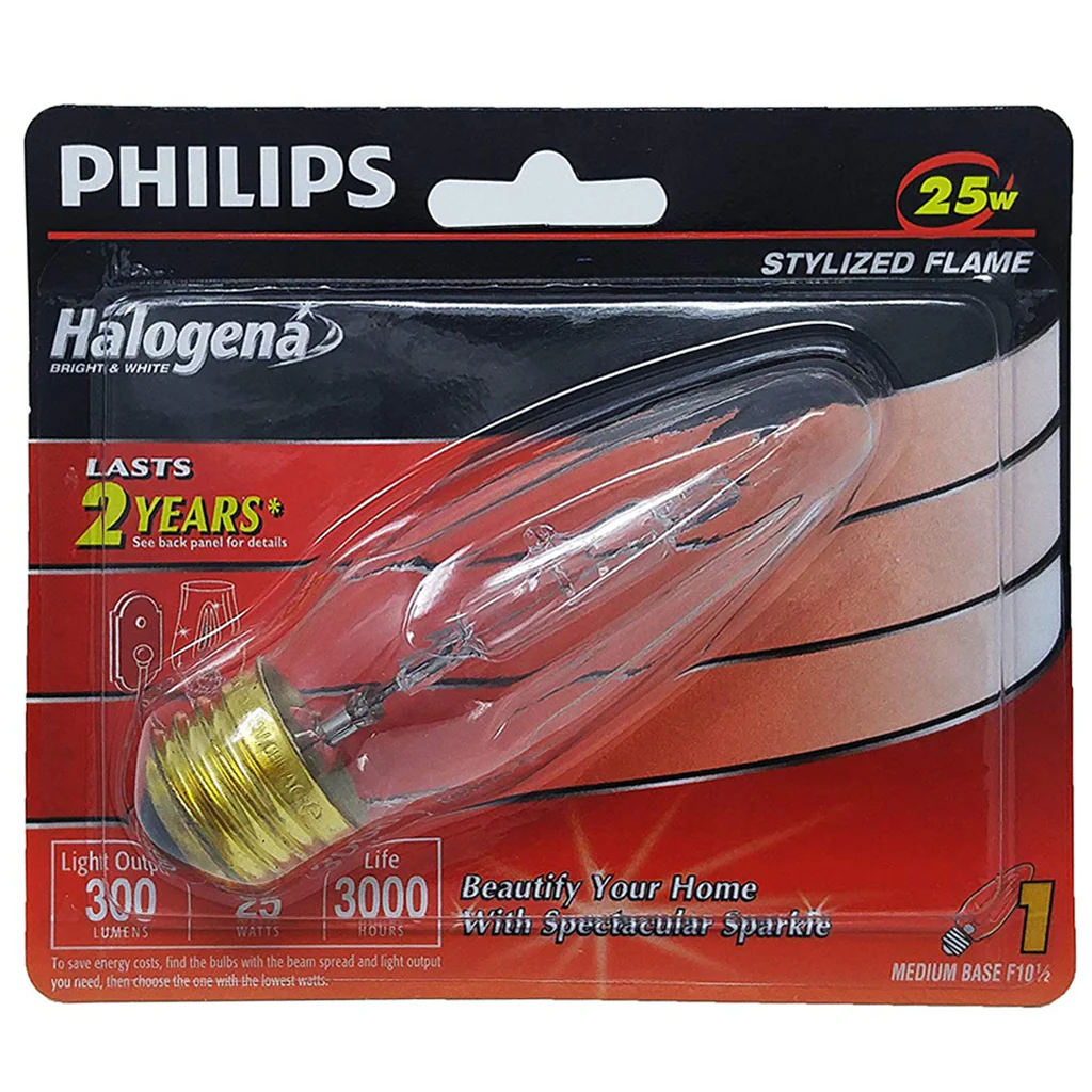 Philips 25w Flame E26 Medium Base 300Lm Decorative Halogen Bulb - Image 2