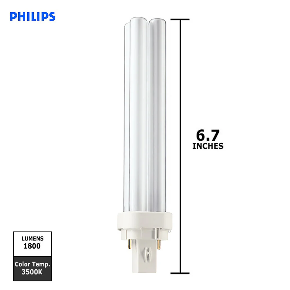 Philips 26w Double Tube 2-Pin G24D-3 3500K White Fluorescent Light Bulb - Image 3