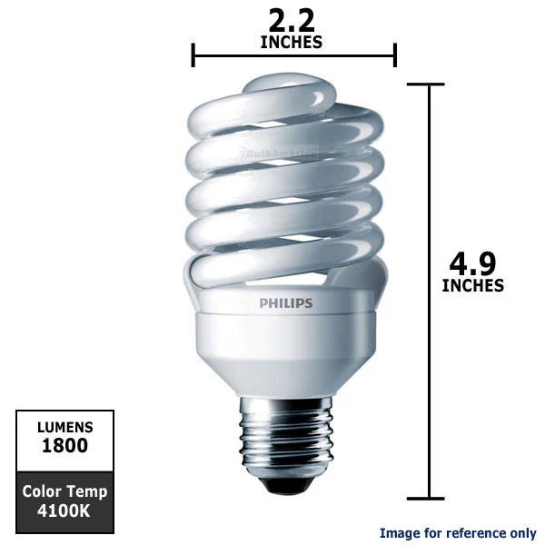 Philips 26w 120v Twist E26 Cool White 4100K EL/mdT2 Fluorescent Light Bulb - Image 3