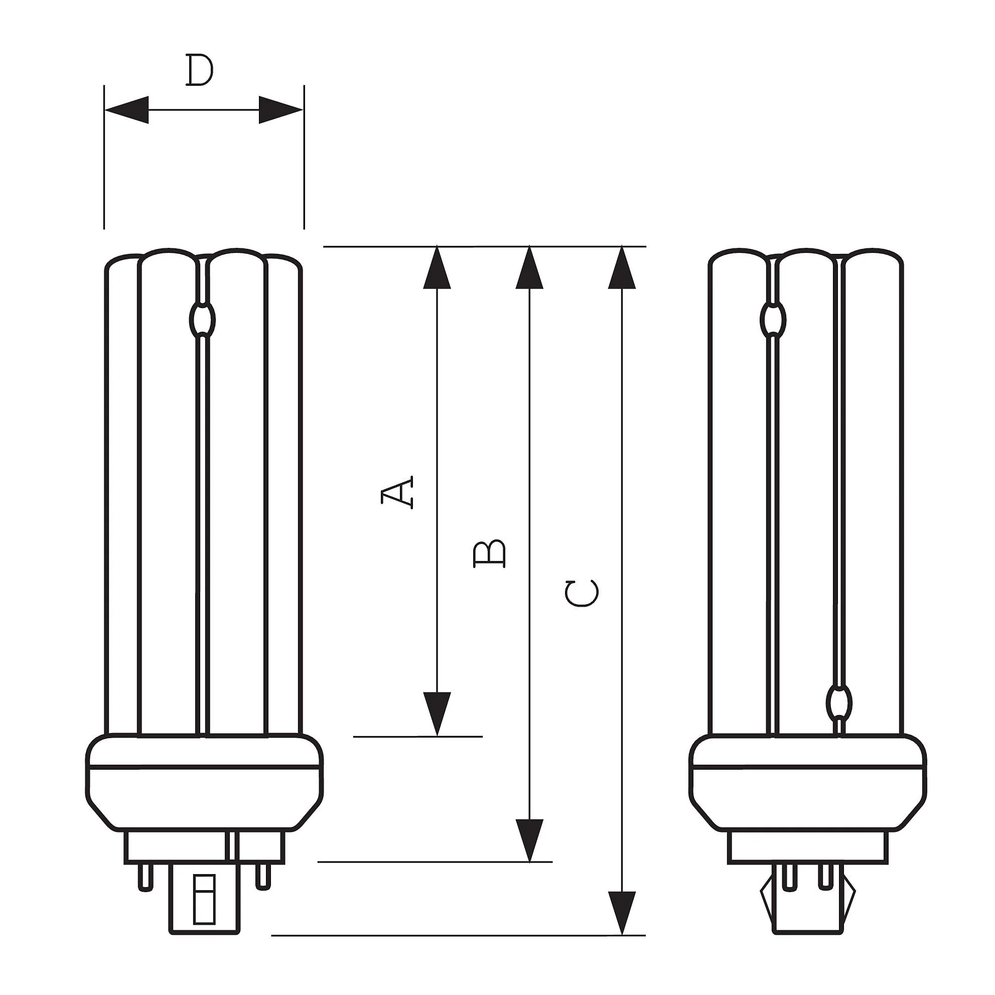 Philips 26w Triple Tube 4-Pin GX24Q-3 Warm White 3000K Fluorescent Light Bulb - Image 2