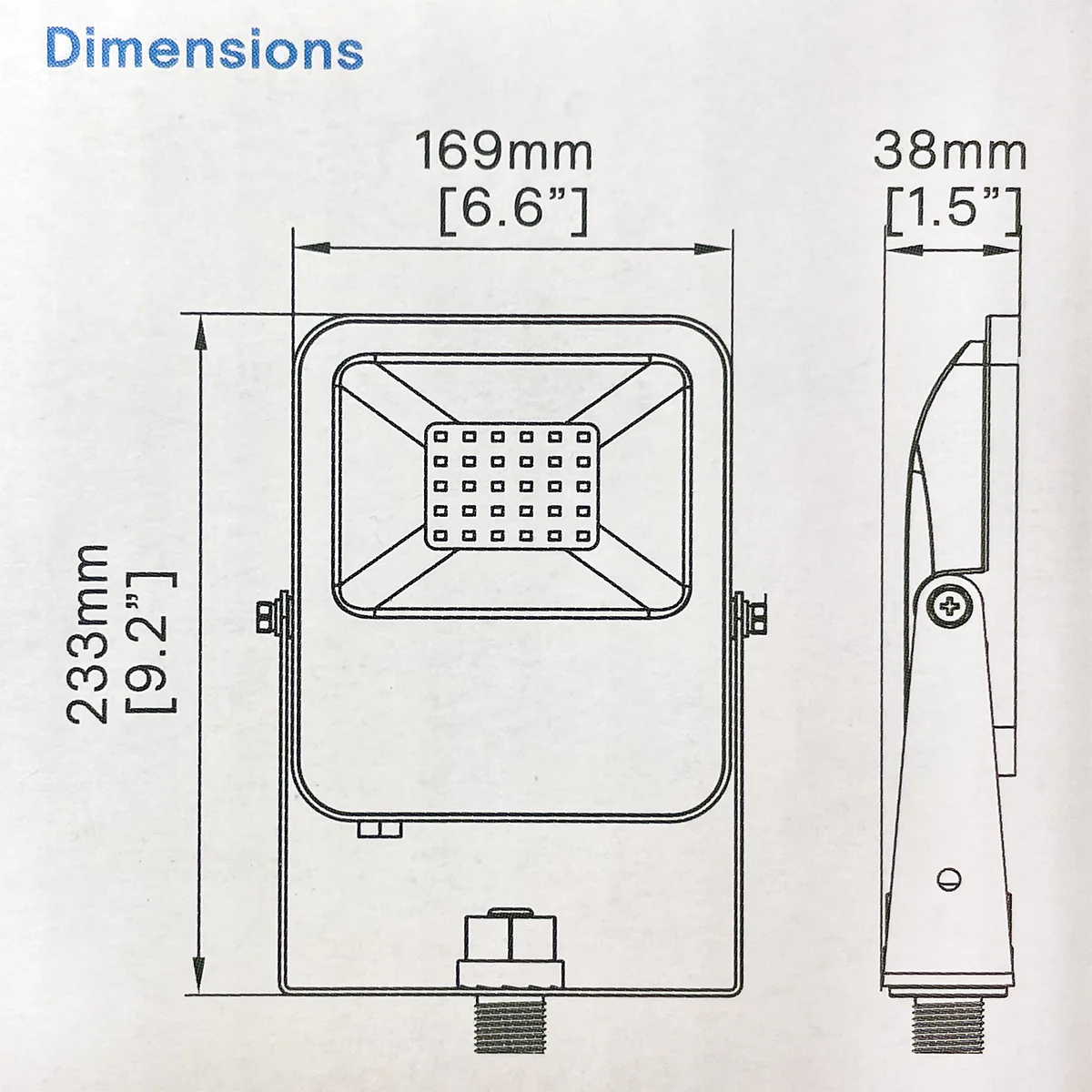 PHILIPS 30W 120V-277V 3000K 3100LM Slim LED Flood Fixture Bronze Finish - Image 2