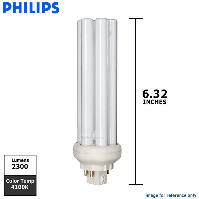 Philips 33w Triple Tube 4-Pin GX24q-4 Cool White 4100k Fluorescent Light Bulb - Image 2
