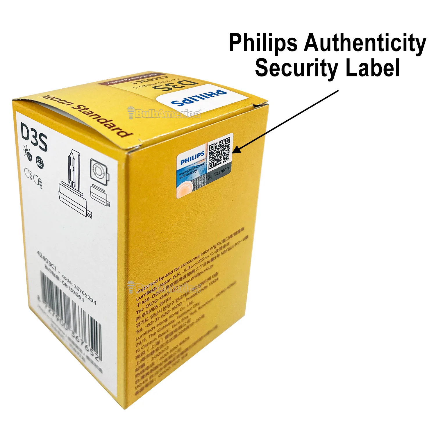 Philips 35w D3S Xenon Standard Original Quality Automotive Bulb - Image 4