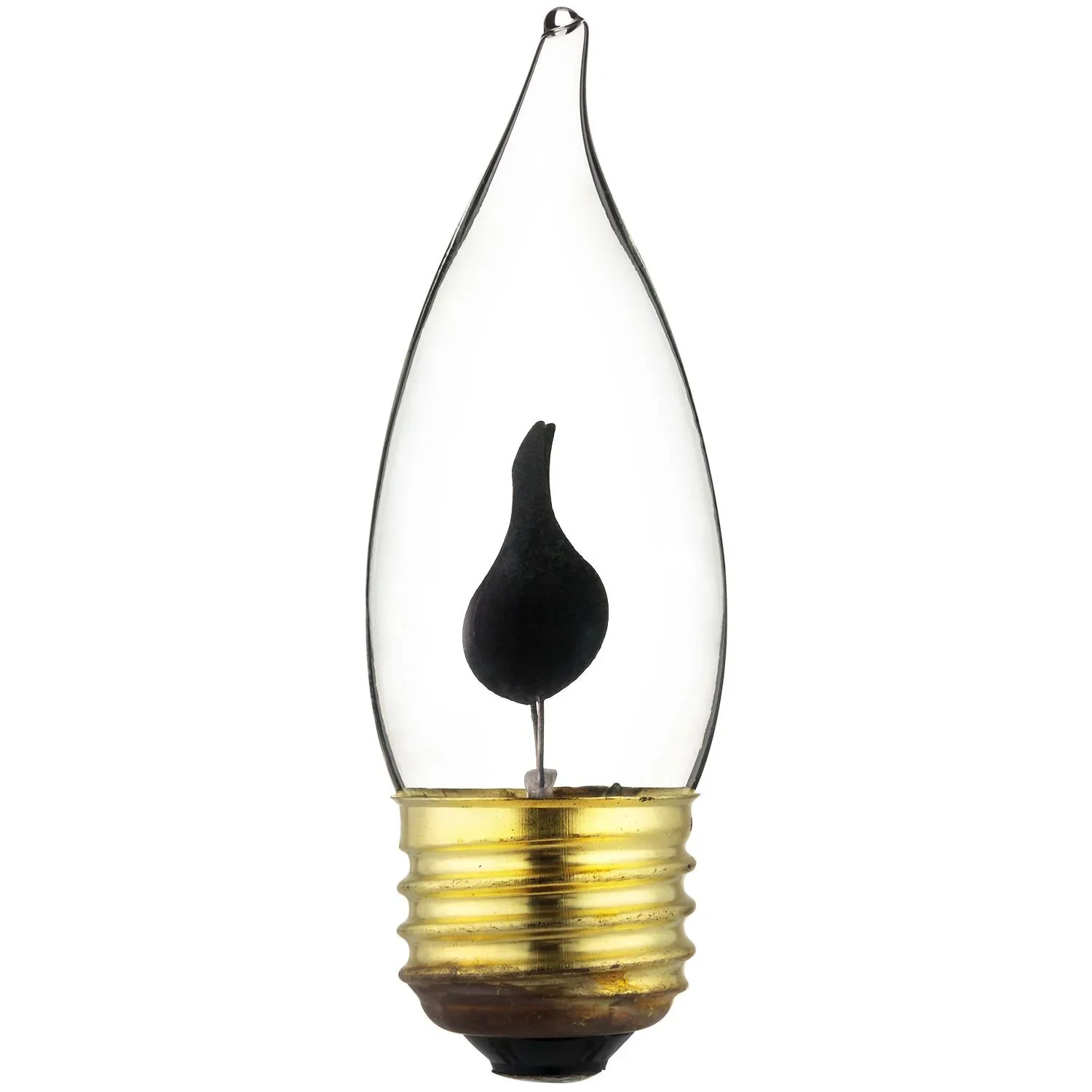Philips 3W 120V Flicker Flame CA10 Clear E26 Base Incandescent Light Bulb - Image 2