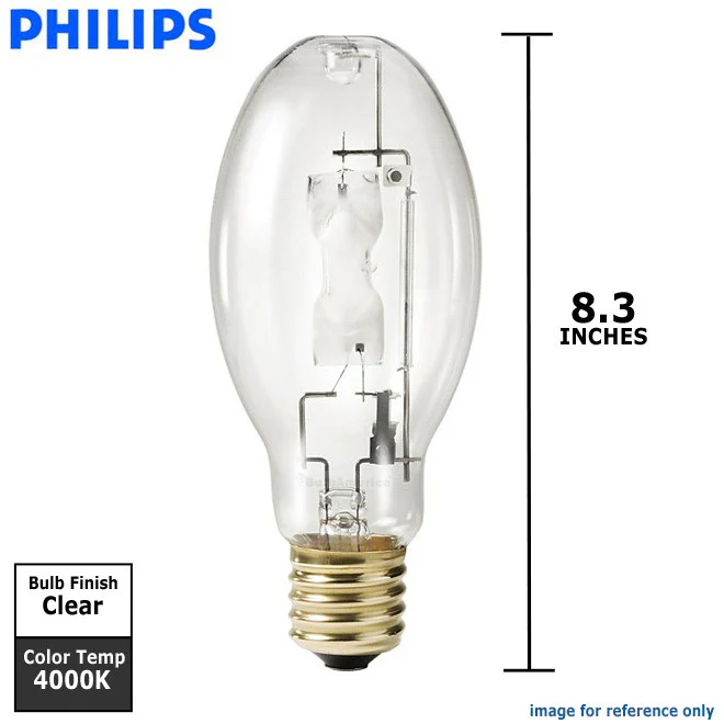 Philips 400w ED28 4000k Cool White E39 Switch Start Metal Halide Light Bulb - Image 2