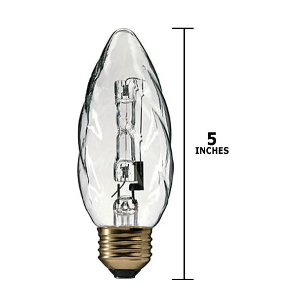 Philips 40w 120v F15 Flame E26 Clear Halogen Decorative Crystal White Light Bulb - Image 2
