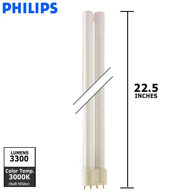 Philips 40w PL-L 2G11 Single Tube 4-Pin 3000K Fluorescent Light Bulb - Image 3