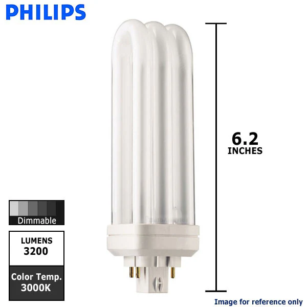 Philips 42w Triple Tube 4-Pin GX24Q-4 3000K Warm White Fluorescent Light Bulb - Image 2