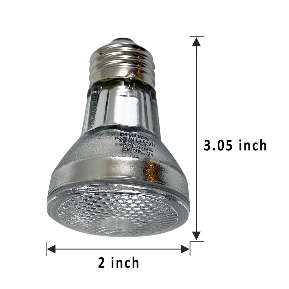 Philips 45W 120V PAR16 Flood 2500hr Indoor/Outdoor Halogen Bulb - Image 3
