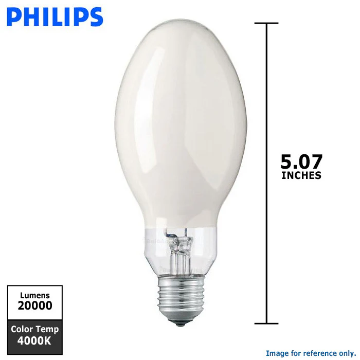 PHILIPS 50W ED55 E26 Cool White HID Mercury Vapor Light Bulb - Image 3