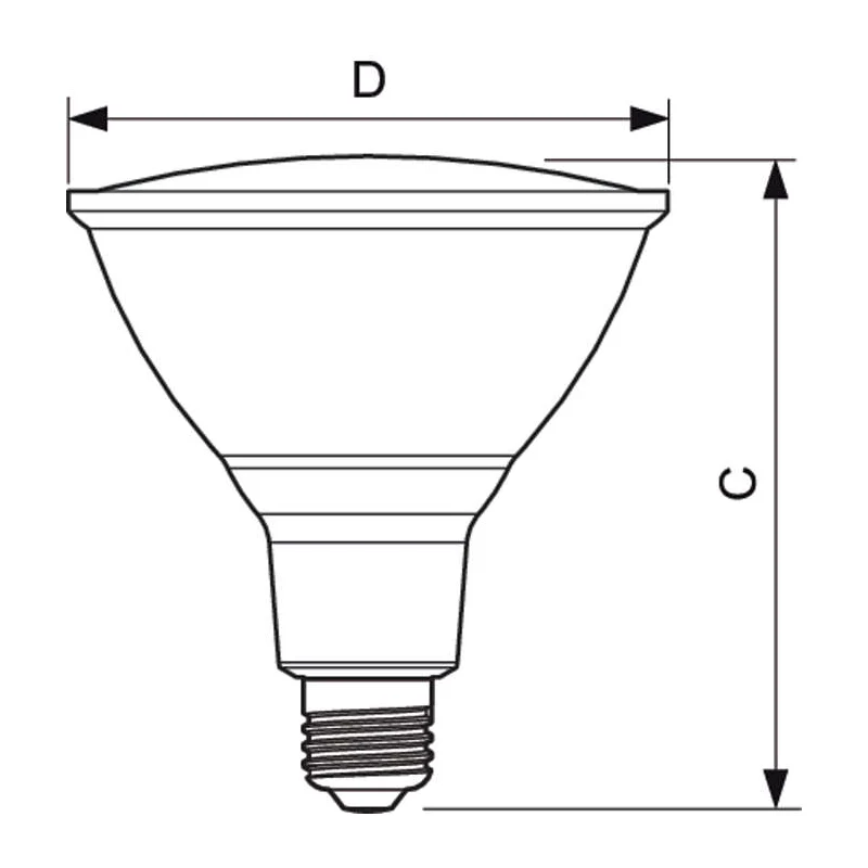 Philips 16W Dimmable PAR38 FL25 LED Bulb - 3000k Bright White - 120w equiv. - Image 3