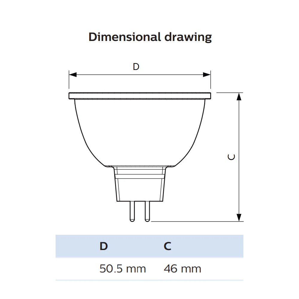 PHILIPS 6.5W MR16 LED Soft White 2700K Flood 25d 90CRI Dimmable - 42w equiv. - Image 2