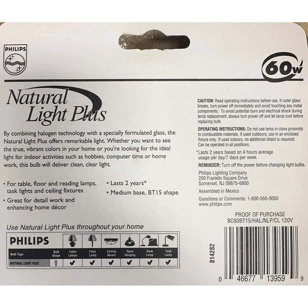 Philips 60w BT15 Natural Daylight Halogen Bulb - Image 3