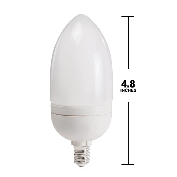 Philips 9w 120v 2700k Candelabra E12 Fluorescent Light Bulb - Image 2