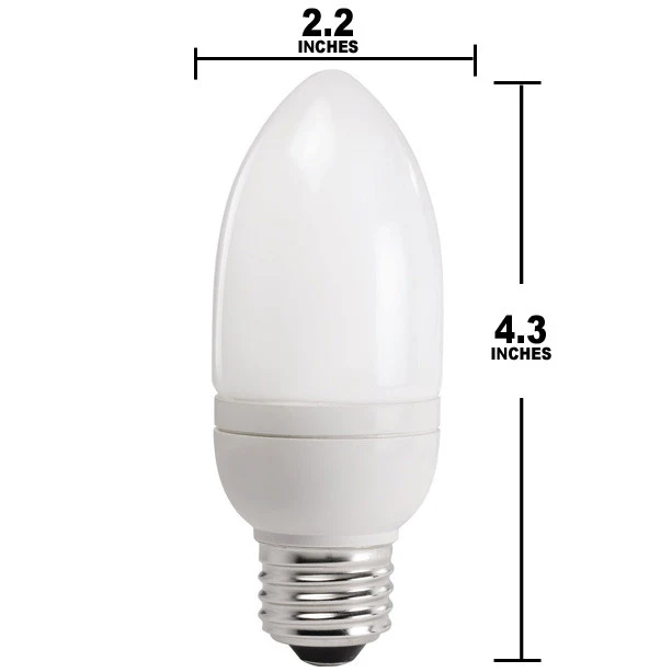 Philips 9w 120v 2700k Candelabra E26 Fluorescent Light Bulb - Image 2