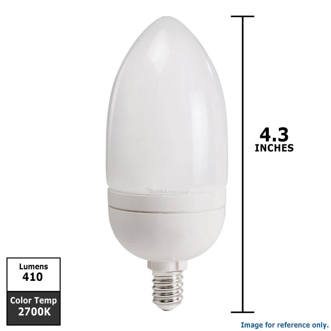 Philips 9w 120v Candelabra E12 Soft White 2700k Compact Fluorescent Light Bulb - Image 2
