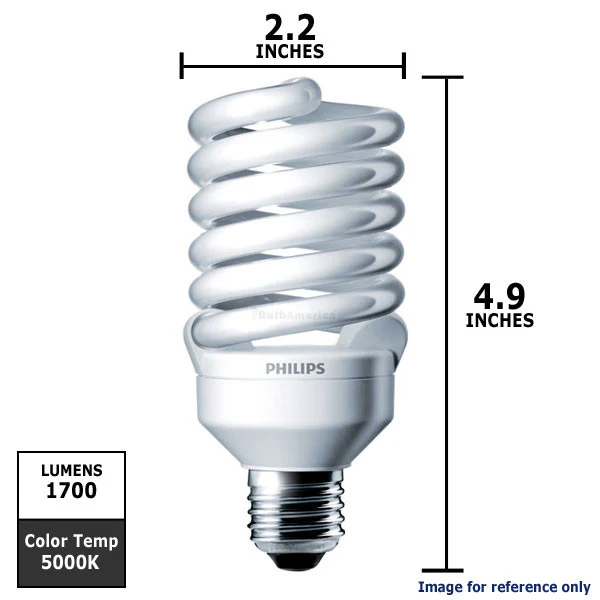Philips EL/mdT2 26W 120v 5000k Twist E26 Daylight Fluorescent Light Bulb - Image 3