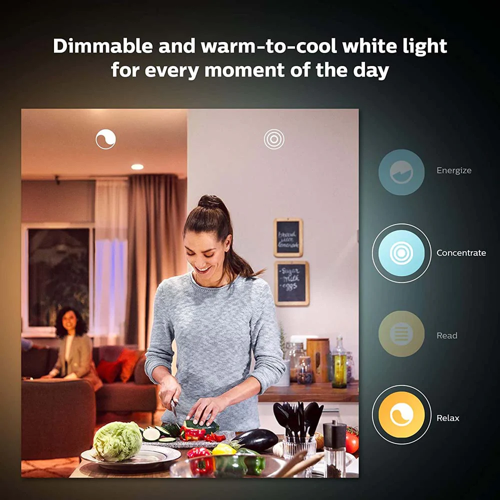 Philips Hue White and Color Ambiance A19 E26 Bluetooth & Zigbee LED Smart Bulb - Image 6