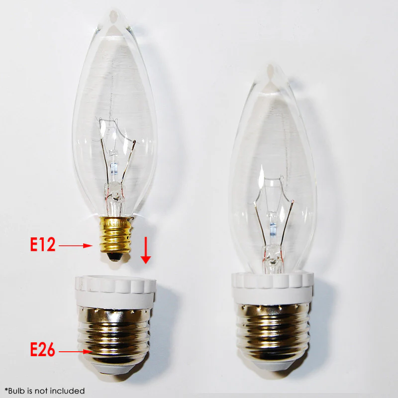 Platinum E12 Candelabra Base to E26 Medium Screw Socket Adapter - Image 3