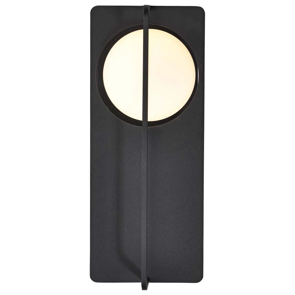 Portal 6W LED Medium Wall Lantern Matte Black w/ White Opal Glass - Image 5