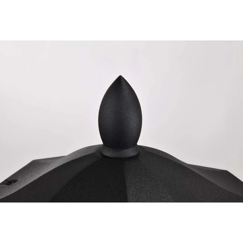 Raiden Outdoor 18-in Post Light Lantern Matte Black Finish w/ Clear Seedy Glass - Image 5
