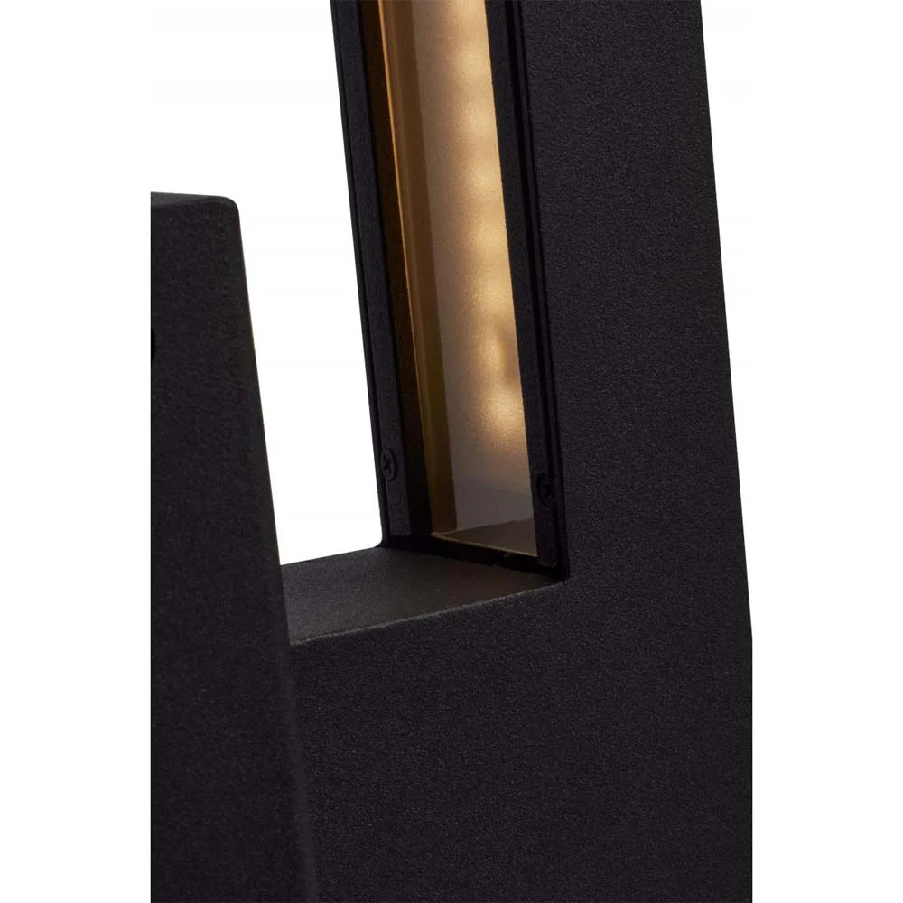 Raven LED Outdoor Sconce 10-in Textured Matte Black Finish 8ws 3000K - Image 4