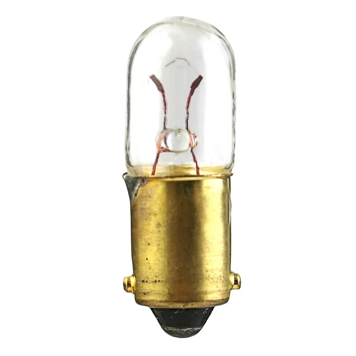 Satco 1.12w miniature T3.25 BA9s Miniature Bayonet base 3.2v Clear Finish Bulb