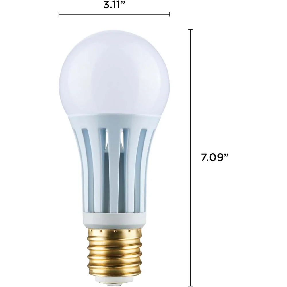 Satco 10/22/34w PS25 LED Three-Way Lamp E39d Mogul Base 4000K White Finish 120v - Image 5