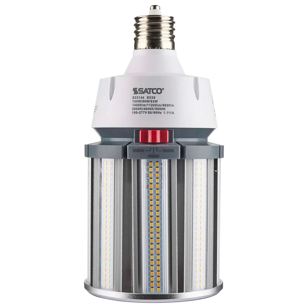 Satco LED HID Replacement 100/80/63 Wattage & CCT Selectable Mogul Base 100-277V - Image 6